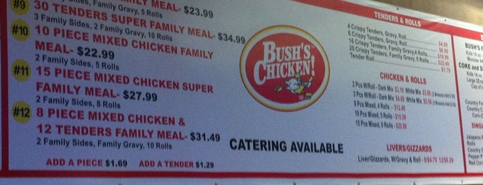 Bush's Chicken! is one of Lugares favoritos de Nick.