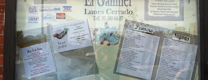 Restaurant El Galliner is one of Esteve'nin Beğendiği Mekanlar.