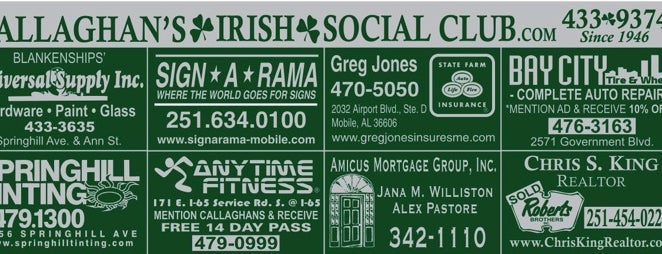 Callaghan's Irish Social Club is one of Best Bars & Pubs in Mobile.