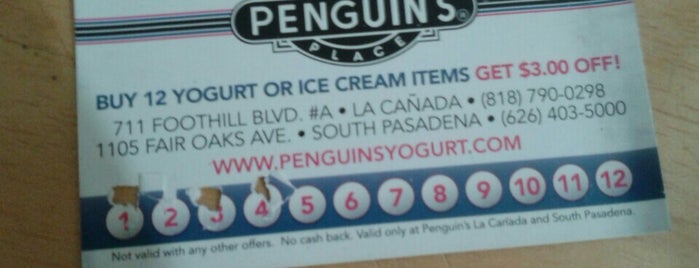 Penguins Frozen Yogurt is one of Tony’s Liked Places.