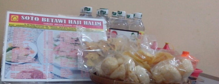 Soto Betawi Haji Halim is one of crumbs bake shop.