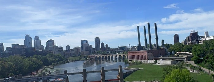 I-35W St. Anthony Falls Bridge is one of Minneapolis.