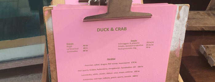 Duck & Crab is one of Stockholm food.