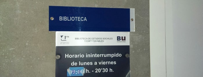 Biblioteca Facultad de Comercio y Gestión is one of En MÁLAGA.
