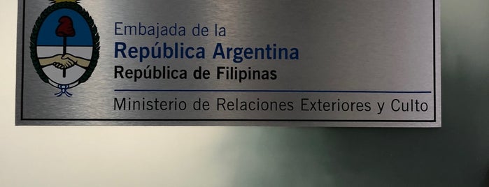 Embassy of Argentina is one of Embassies and Consulates in the Philippines.