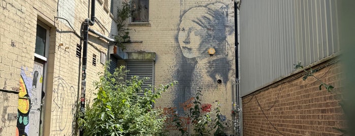 Banksy's "Girl with the Pierced Eardrum" is one of Bristol.