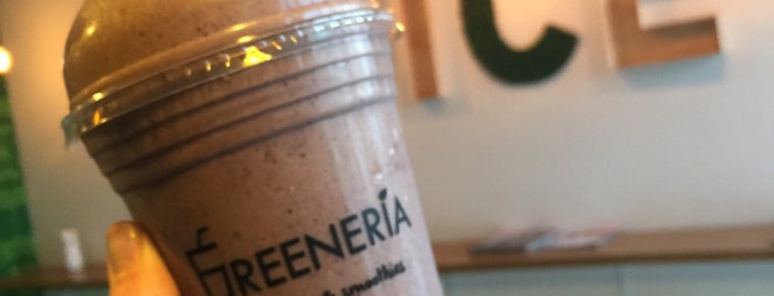 Greeneria Juice Bar & Smoothies is one of Vegetarianos/ veganos.