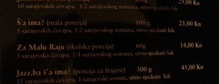 Jazz.ba Chevap is one of Zagreb Food.