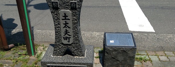 土太夫町町名碑 is one of 駿府96ヶ町.