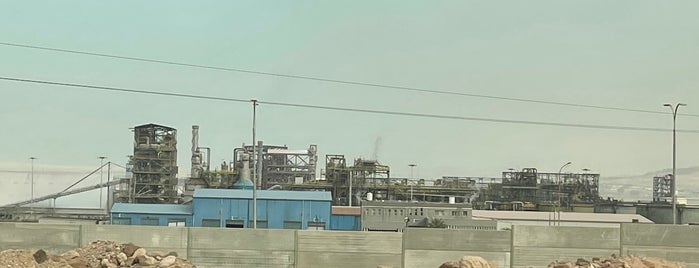 Arab potash factory is one of Dead Sea.