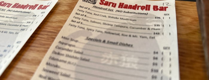 Saru Handroll Bar is one of Sushi.