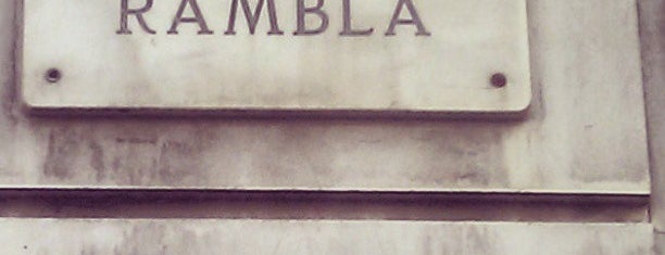 La Rambla is one of // Barcelona.