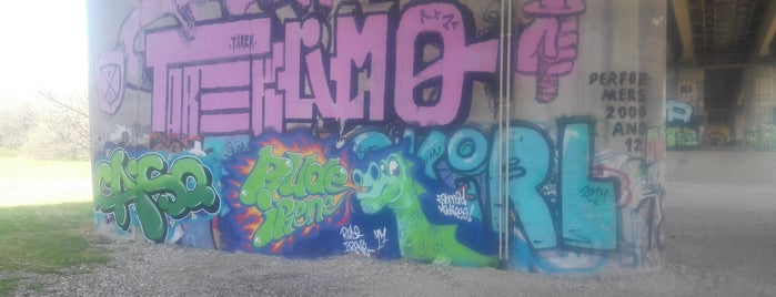 Graffitis unter der Praterbrücke is one of Street Art In Wien.