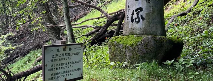 西餅屋一里塚 is one of 中山道一里塚.