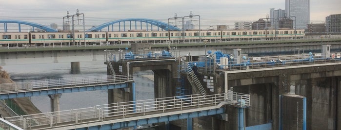 東京都水道局 調布取水堰 閘門 is one of 多摩川.