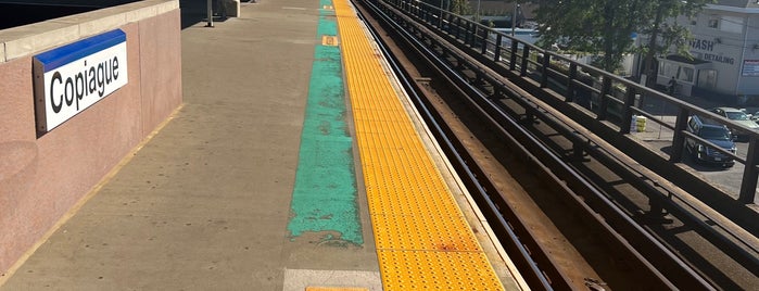 LIRR - Copiague Station is one of trains.