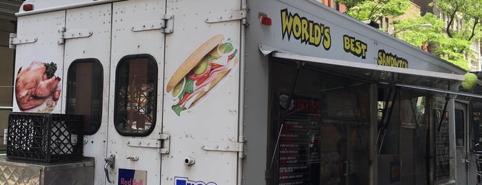 World's Best Sandwich Truck is one of The 13 Best Places That Are Good for a Quick Meal in the Flatiron District, New York.