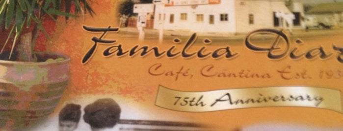 Familia Diaz Cafe, Cantina is one of Tempat yang Disukai Kevin.