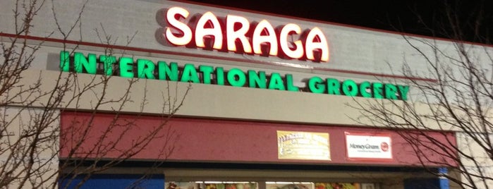Saraga International Grocery is one of Tempat yang Disukai Zach.
