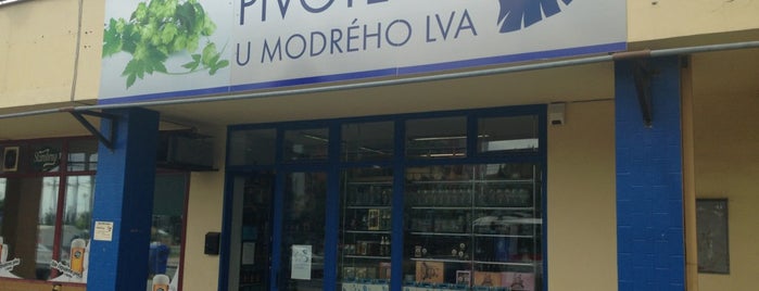 Pivotéka U Modrého lva is one of Pivotéky v Česku (pivnirecenze.cz).