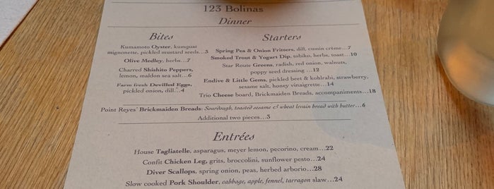 123 Bolinas is one of Dot eats San Francisco.