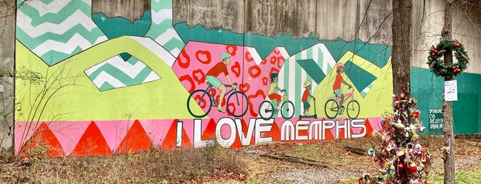I Love Memphis Greenline Mural is one of Orte, die Dan gefallen.