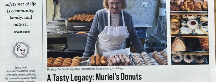 Muriel's Donuts is one of Out of town.