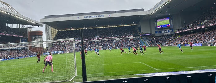 Ibrox Stadium is one of Glasgow.