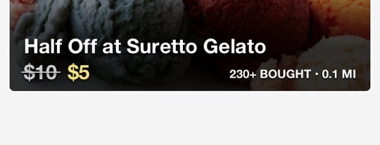 Suretto Gelato is one of สถานที่ที่บันทึกไว้ของ Kimmie.
