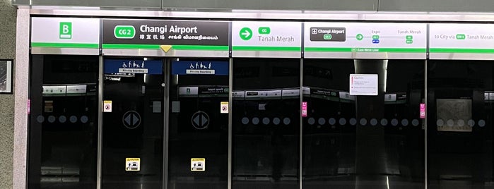 Changi Airport MRT Station (CG2) is one of Singapore MRT Stations.