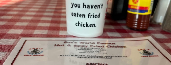 Gus’s World Famous Fried Chicken is one of Birmingham.