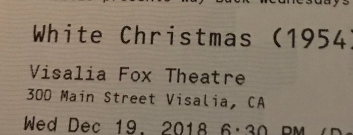 Visalia Fox Theatre is one of CenCal To Do/Redo.