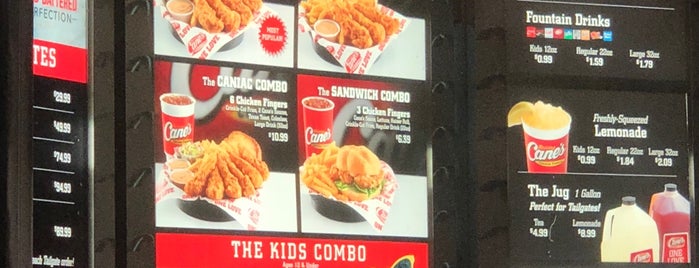 Raising Cane's Chicken Fingers is one of Kyle’s Liked Places.