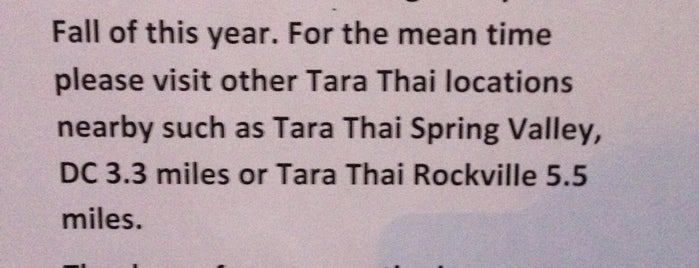Tara Thai is one of MileagePlus.