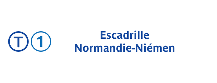 Station Escadrille Normandie-Niémen [T1] is one of Tramways de Paris.