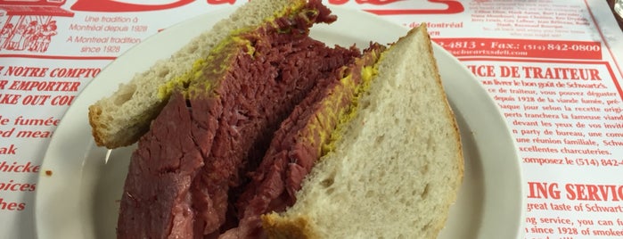 Schwartz's Montreal Hebrew Delicatessen is one of The 15 Best Places for Sandwiches in Montreal.