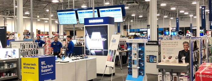 Best Buy is one of places.