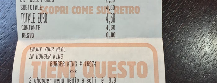 Burger King is one of Roma.