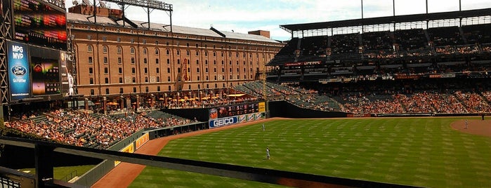 Oriole Park at Camden Yards is one of Baltimore = Peter's Fav's.
