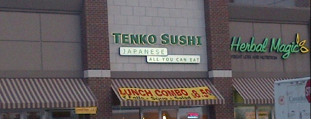 Tenko Sushi is one of Lieux qui ont plu à Kevan.