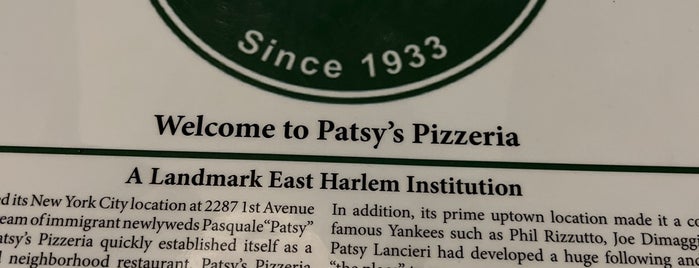 Patsy's Pizzeria is one of Hudson Valley.