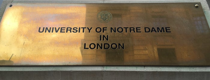 University of Notre Dame in London is one of Orte, die Sam gefallen.