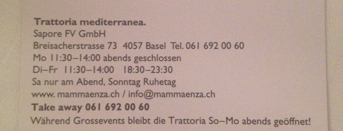 Mamma Enza is one of Places Basel.