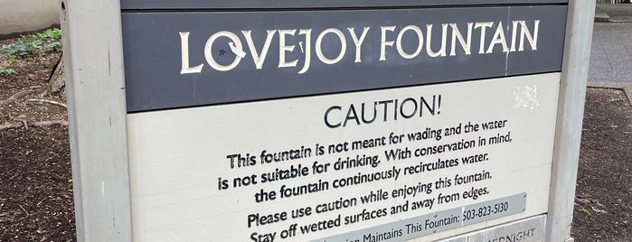 Lovejoy Fountain Park is one of The Portland Experience.