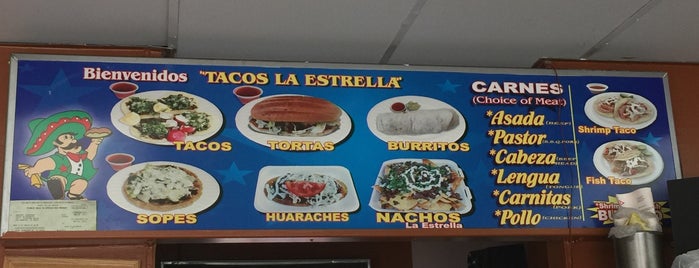 Tacos La Estrella is one of Locais salvos de Bobby.