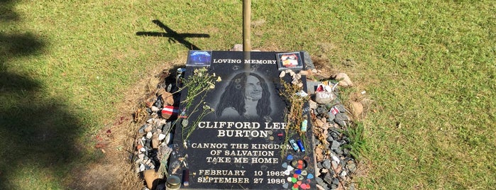 Cliff Burton Memory Stone is one of places to go.
