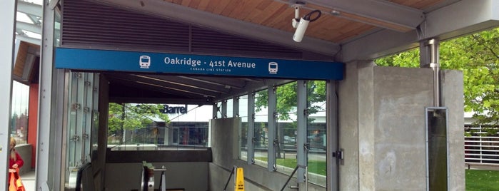 Oakridge - 41st Avenue SkyTrain Station is one of Vancouver Canada Line.