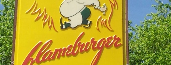 Flameburger is one of สถานที่ที่ Amanda ถูกใจ.