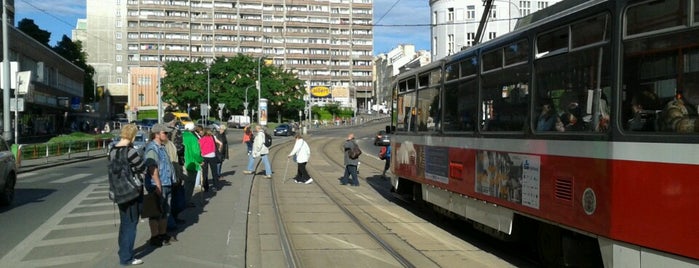 Olšanské náměstí (tram) is one of Tramvajové zastávky v Praze (díl první).