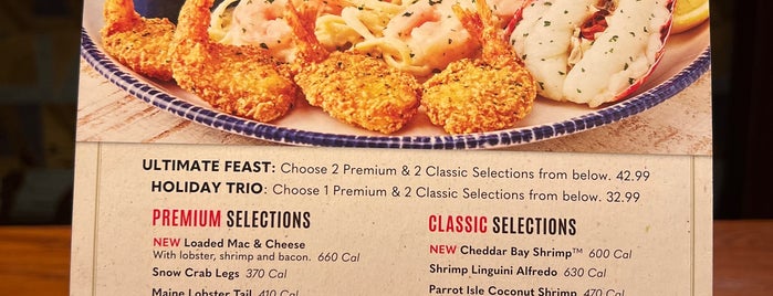 Red Lobster is one of Favorites.